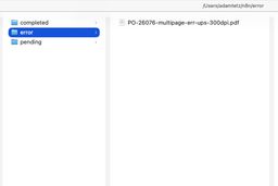 error folder