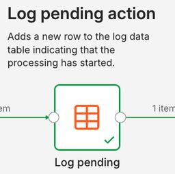 Log pending action overview