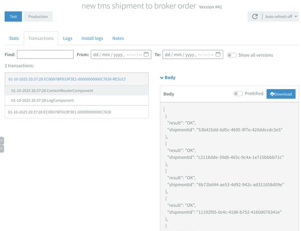 Shipment to broker tracing.