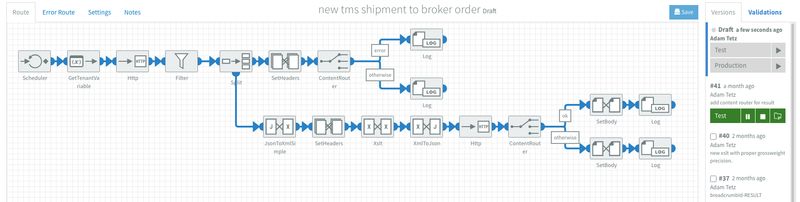 Shipment to broker overview.