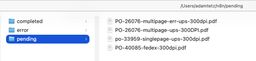 files in pending